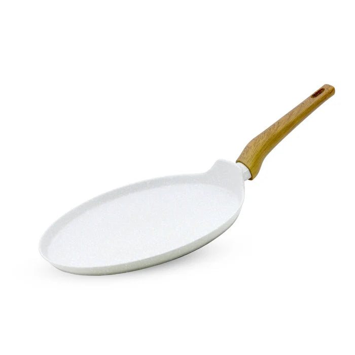 Naturally Forged Aluminum 28 cm Pancake Pan / Dosa Tawa – Even Heating, Induction & Gas Stove Compatible
