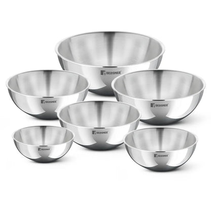 Argent TriPly Stainless Steel Tasra Set of 6 | Even Heat Distribution | Induction Friendly Cookware