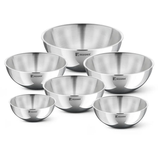 Argent TriPly Stainless Steel Tasra Set of 6 | Even Heat Distribution | Induction Friendly Cookware