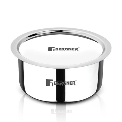 Argent TriPly Stainless Steel Tope with Lid | Induction Bottom | Premium Cooking Pot