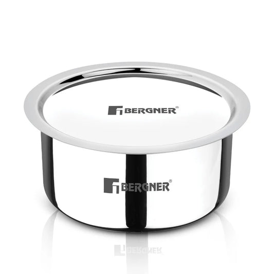 Argent TriPly Stainless Steel Tope with Lid | Induction Bottom | Premium Cooking Pot
