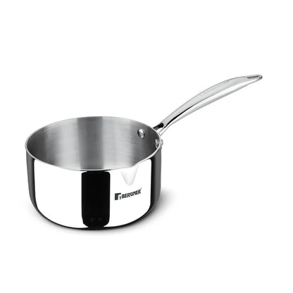 Argent Tri-Ply Stainless Steel Milk Pan / Saucepan | Even Heat Distribution | Less Oil Use | Induction & Gas Compatible | Durable & Healthy Cooking