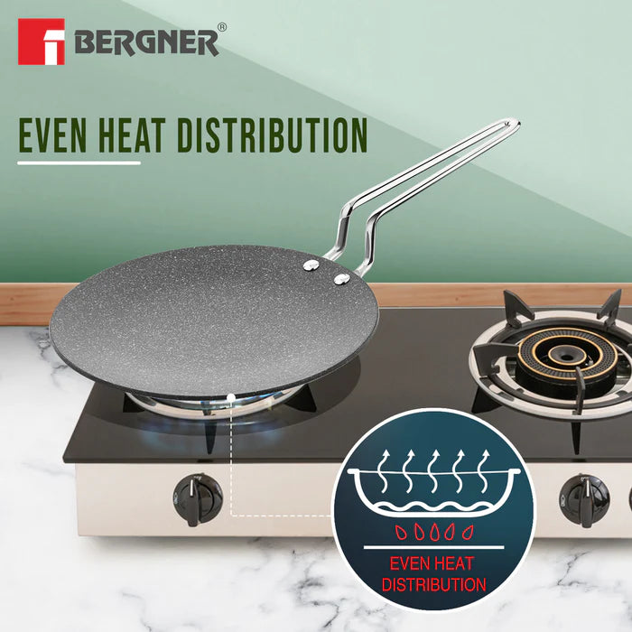Argent Samsara Tri-Ply Stainless Steel Roti Tawa | Induction Friendly | Fast & Even Heating