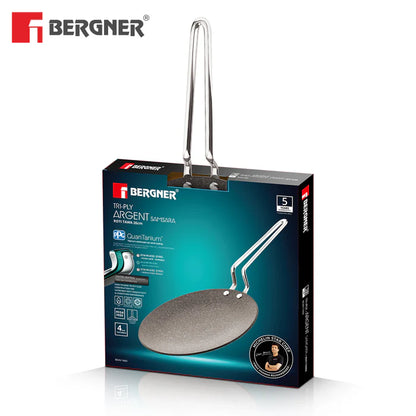 Argent Samsara Tri-Ply Stainless Steel Roti Tawa | Induction Friendly | Fast & Even Heating