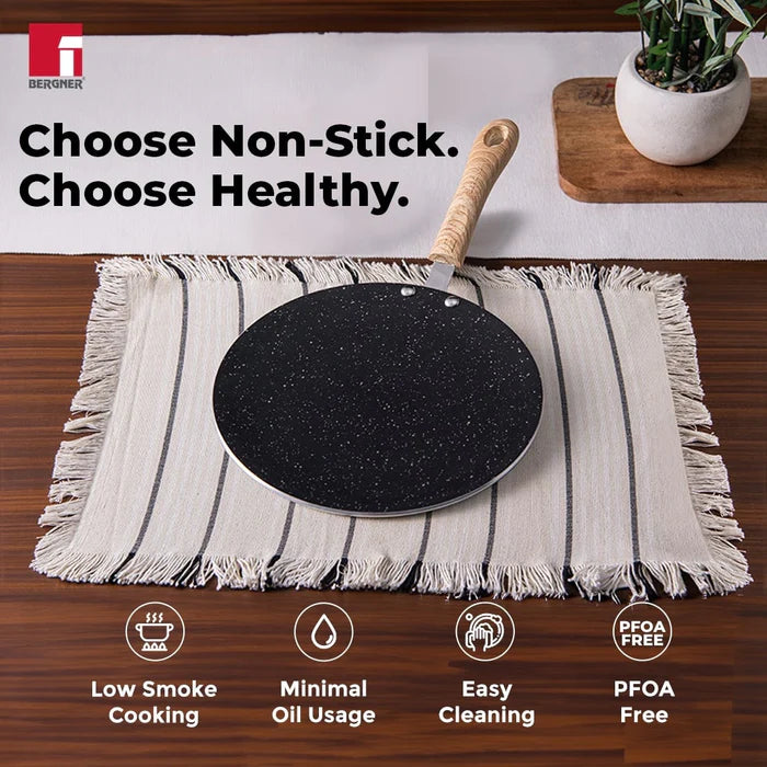 Bellini Plus Aura 5-Layer Non-Stick Concave Roti Tawa – Even Heating, Induction & Gas Stove Compatible