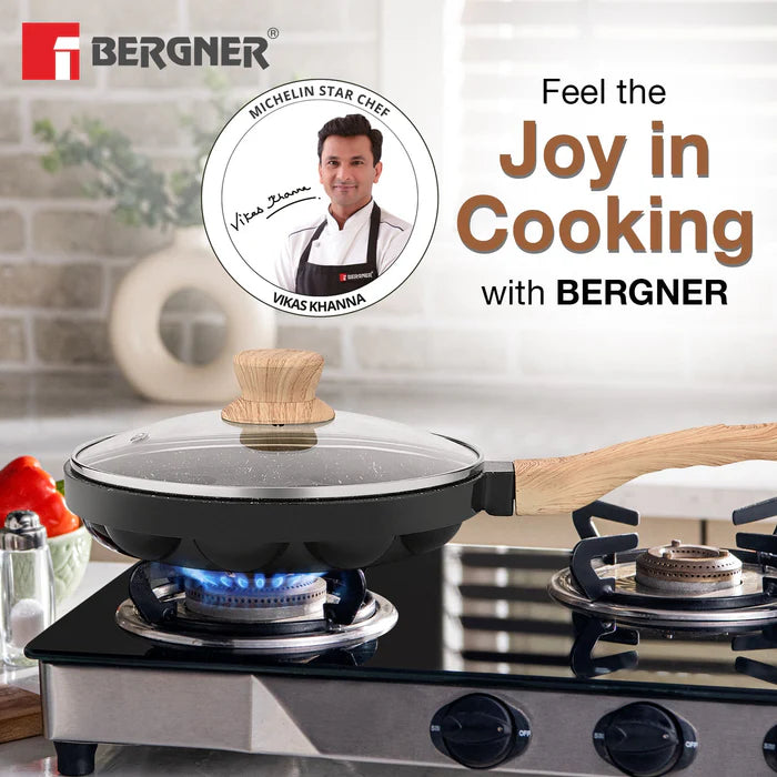 Bellini Plus Aura Non-Stick Appam Patra, Gas Stove Compatible