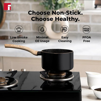 Bellini Plus Aura 5-Layer Non-Stick 16 cm Saucepan (1.8 L) – Induction & Gas Stove Compatible