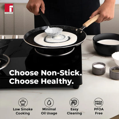 Bellini Plus Aura 5-Layer Non-Stick Dosa Tawa – Even Heating, Induction & Gas Stove Compatible