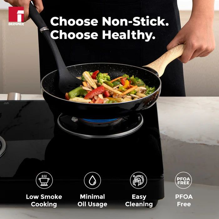 Bellini Plus Aura 5-Layer Non-Stick Omelet Pan / Frypan – Even Heating, Induction & Gas Stove Compatible
