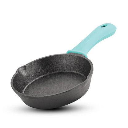 Eco Cast Iron 15 cm Skillet | Pre-Seasoned Fry Pan | Gas & Induction Compatible | Even Heat Distribution