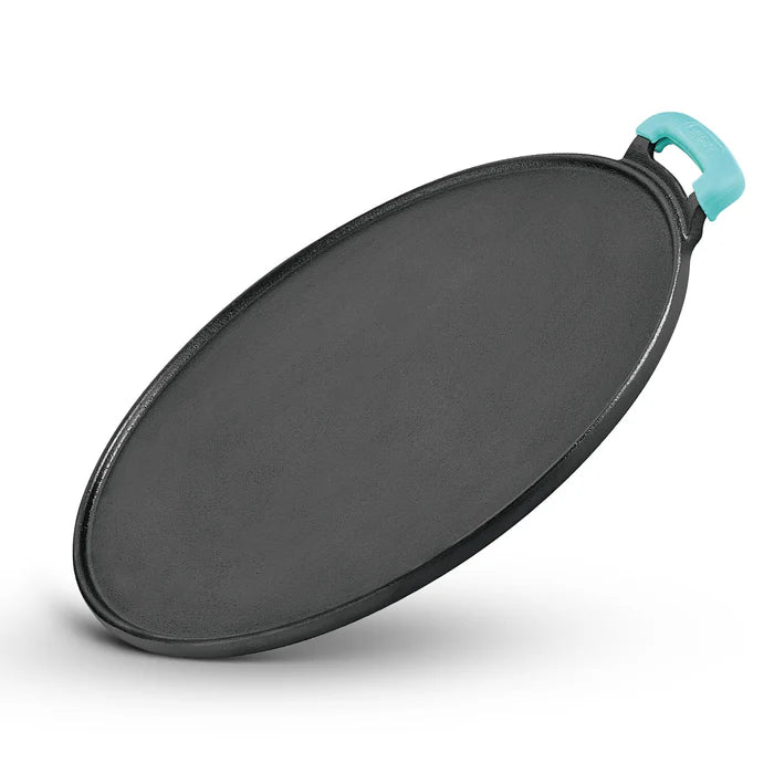 Eco Cast Iron 30 cm Flat Tawa | One Handle Design | Even Heat Distribution