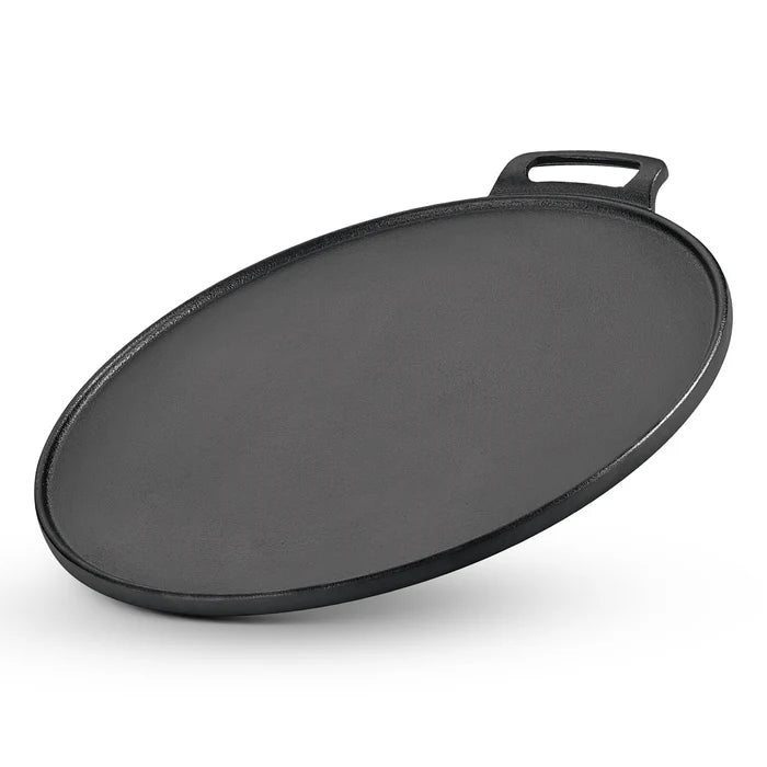 Eco Cast Iron 30 cm Flat Tawa | One Handle Design | Even Heat Distribution