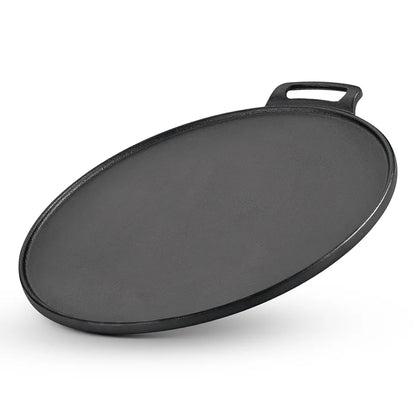 Eco Cast Iron 30 cm Flat Tawa | One Handle Design | Even Heat Distribution