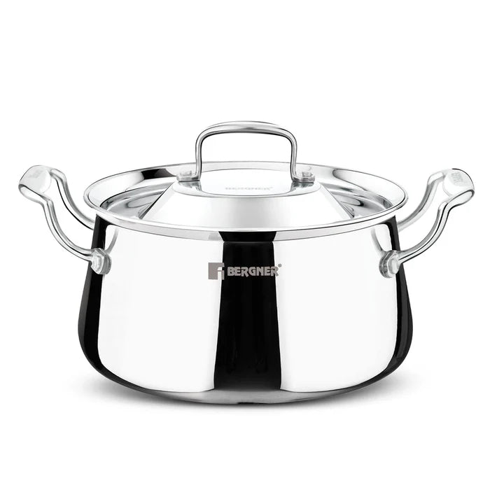 Argent Samsara Tri-Ply Stainless Steel Biryani Handi | Induction Bottom | Durable & Food-Safe Cookware