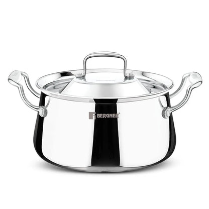 Argent Samsara Tri-Ply Stainless Steel Biryani Handi | Induction Bottom | Durable & Food-Safe Cookware