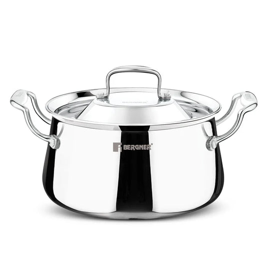 Argent Samsara Tri-Ply Stainless Steel Biryani Handi | Induction Bottom | Durable & Food-Safe Cookware