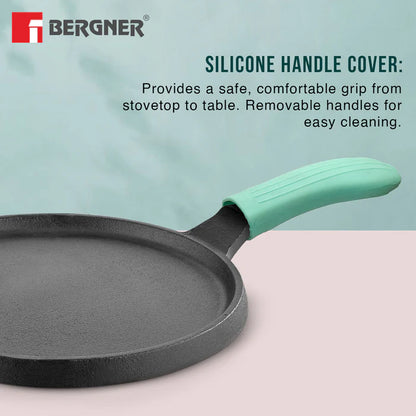 Eco Cast Iron Pizza Pan 26 cm | Heavy Duty Baking & Grilling Pan | Induction Ready