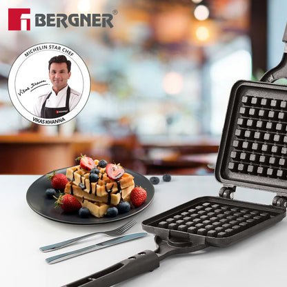 Bergner Senator Gas Stove Waffle Maker (Non-Stick, Cast Aluminium)