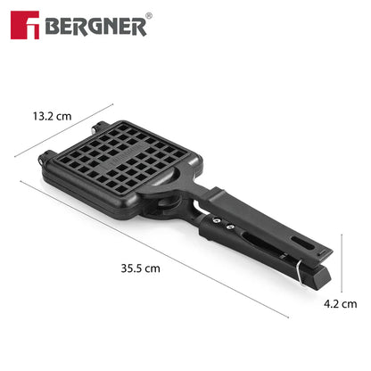 Bergner Senator Gas Stove Waffle Maker (Non-Stick, Cast Aluminium)