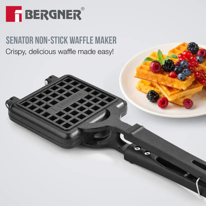 Bergner Senator Gas Stove Waffle Maker (Non-Stick, Cast Aluminium)