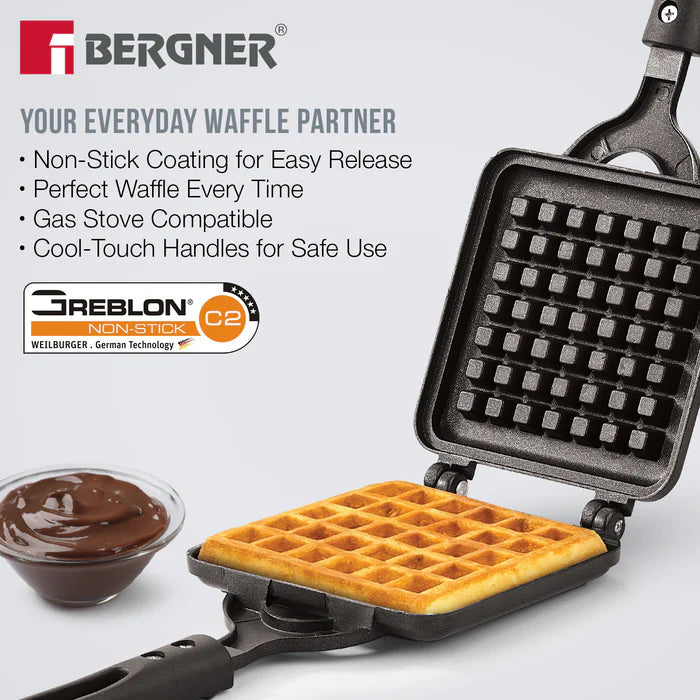 Bergner Senator Gas Stove Waffle Maker (Non-Stick, Cast Aluminium)