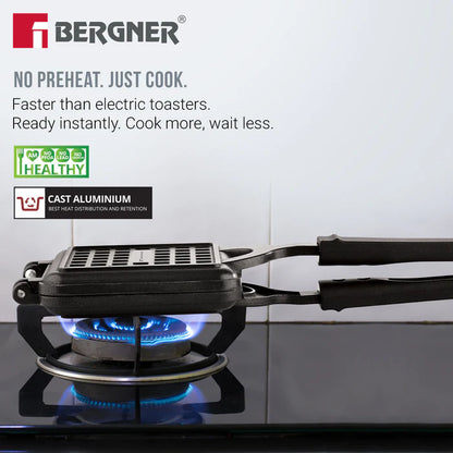 Bergner Senator Gas Stove Waffle Maker (Non-Stick, Cast Aluminium)