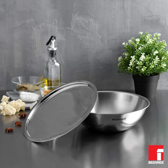 Argent TriPly Stainless Steel Tasra | Even Heat Distribution | Less Oil Use | Durable & Healthy Cooking | Induction & Gas Compatible