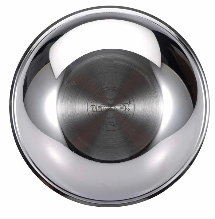 Argent TriPly Stainless Steel Tasra | Even Heat Distribution | Less Oil Use | Durable & Healthy Cooking | Induction & Gas Compatible