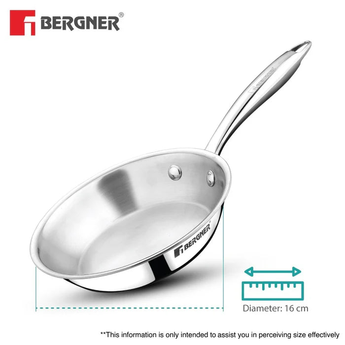 Argent Junior Chef Tri-Ply Stainless Steel Frypan