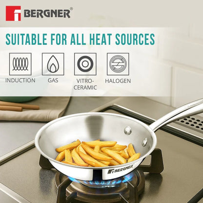 Argent Junior Chef Tri-Ply Stainless Steel Frypan