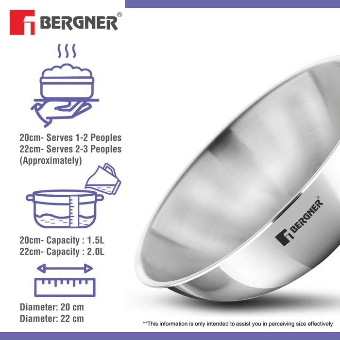 TriPro Tri-Ply Stainless Steel Tasra Combo | Set of 2 | Induction Bottom | Durable & Food-Safe