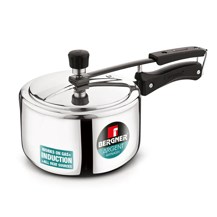 Argent Tri-Ply Inner Lid Pressure Cooker | Stainless Steel | Fast & Even Cooking