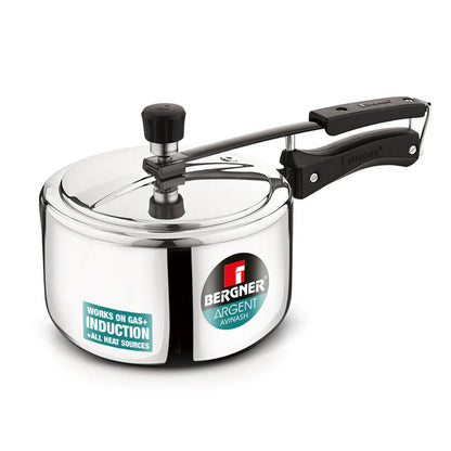 Argent Tri-Ply Inner Lid Pressure Cooker | Stainless Steel | Fast & Even Cooking