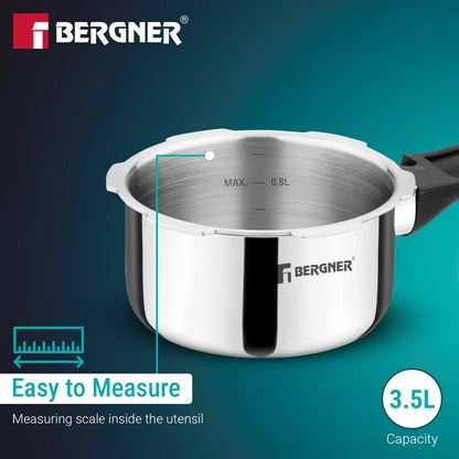 Argent Classic Triply Outer Lid Pressure Cooker 1 L | Induction & Gas Compatible