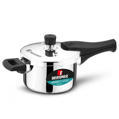 Argent Classic Triply Outer Lid Pressure Cooker | Induction & Gas Compatible