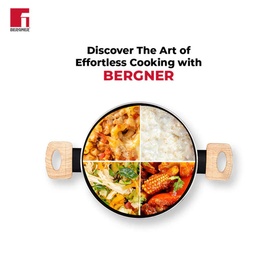 Bellini Plus Aura 5-Layer Non-Stick Casserole – Even Heating, Induction & Gas Stove Compatible