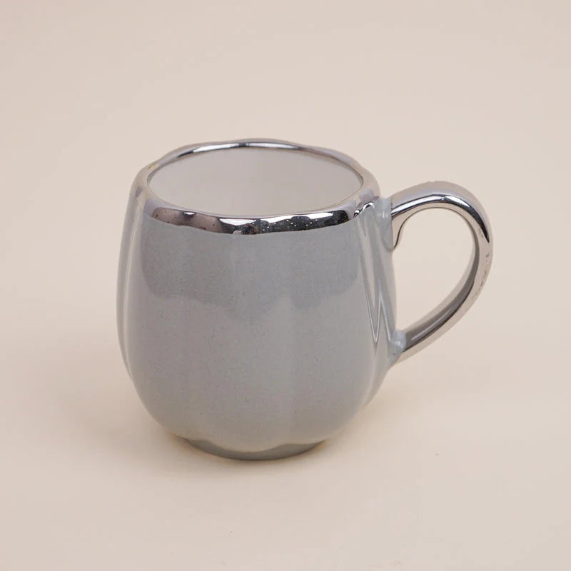 Magina Grey Ceramic Cup Set (180 ml) – Set of 6 Premium Porcelain Cups