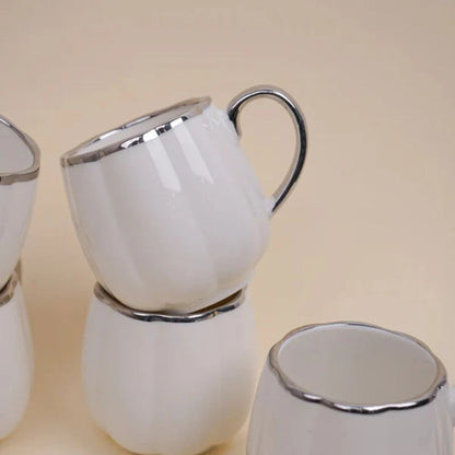 Tachiso Magina 180 ml Green Ceramic Tea & Coffee Cups – Set of 6