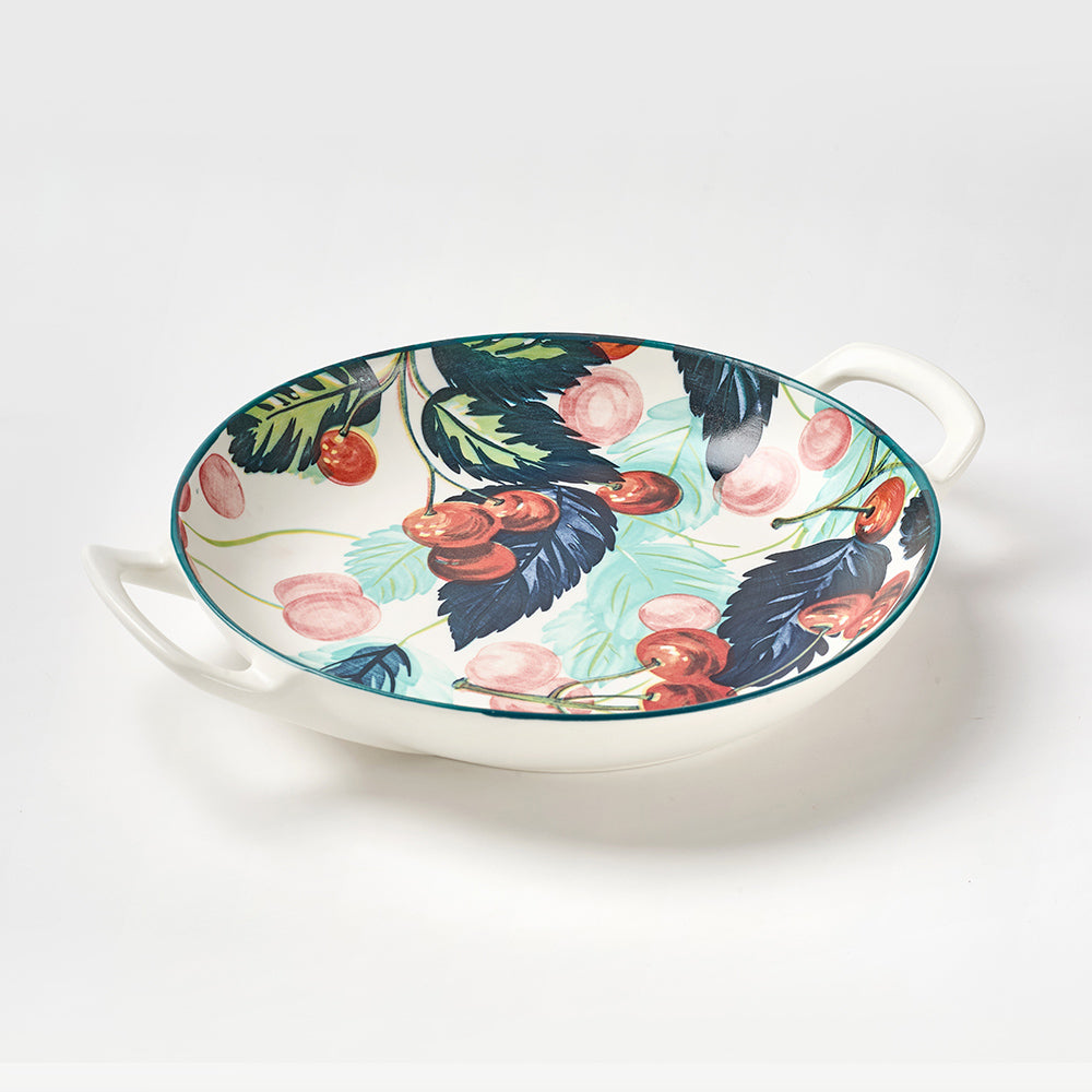 Modern Cherry Print Ceramic Tableware Set