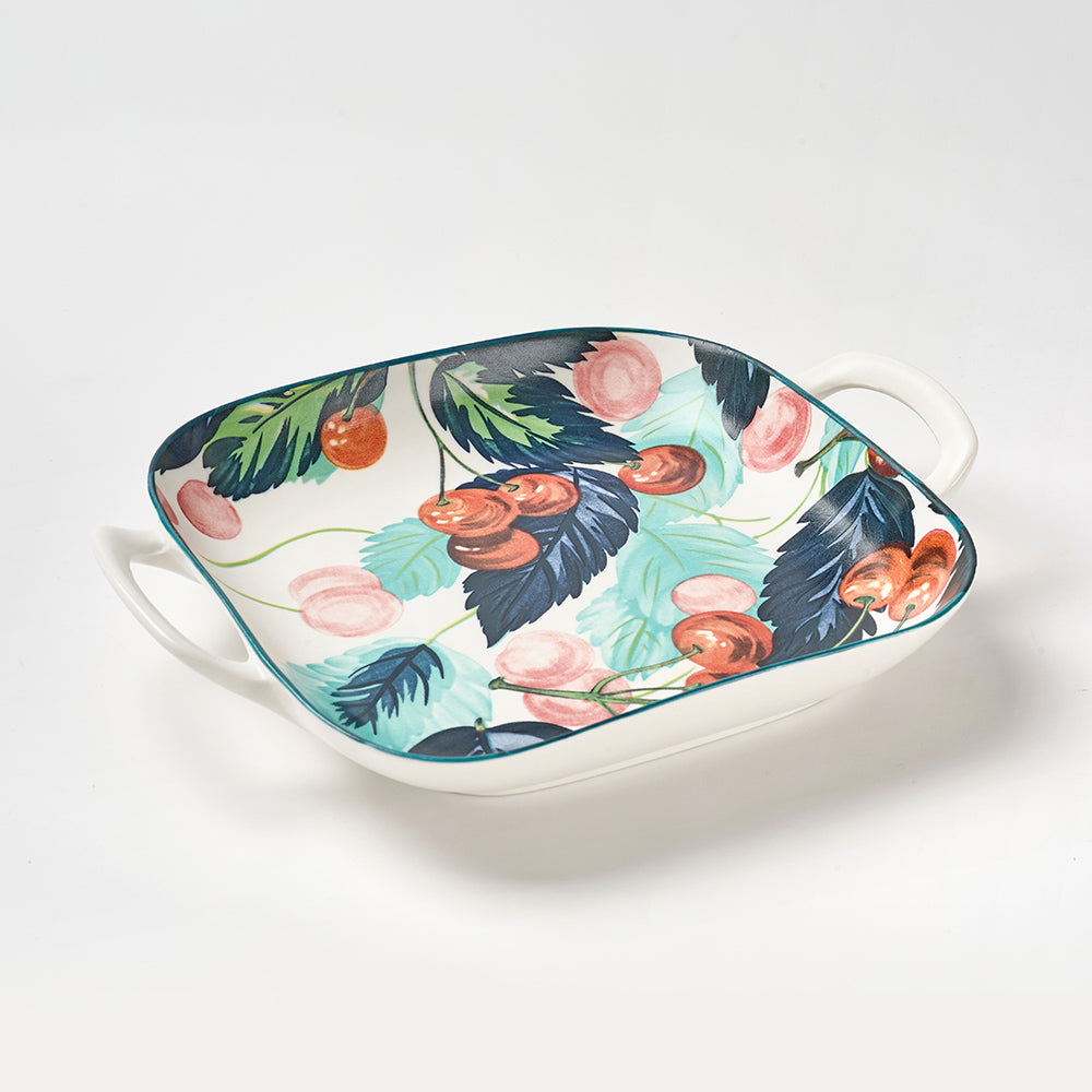 Modern Cherry Print Ceramic Tableware Set