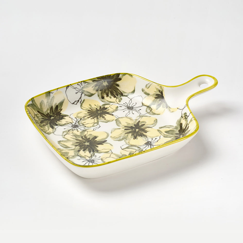 Delicate Yellow Floral Ceramic Serving Collection