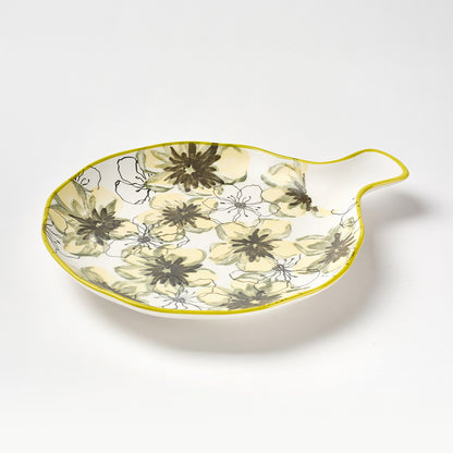 Delicate Yellow Floral Ceramic Serving Collection