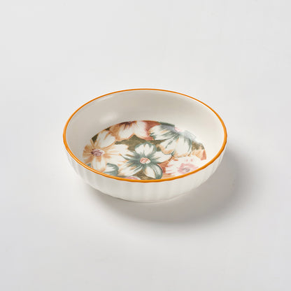 Hawaiian Style Flower Print Ceramic Plate Set