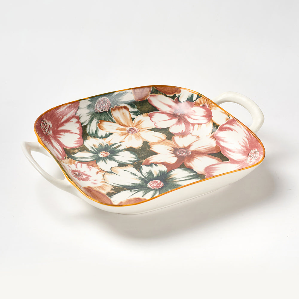 Vintage-Style Large Bloom Ceramic Tableware Set