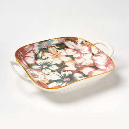 Vintage-Style Large Bloom Ceramic Tableware Set