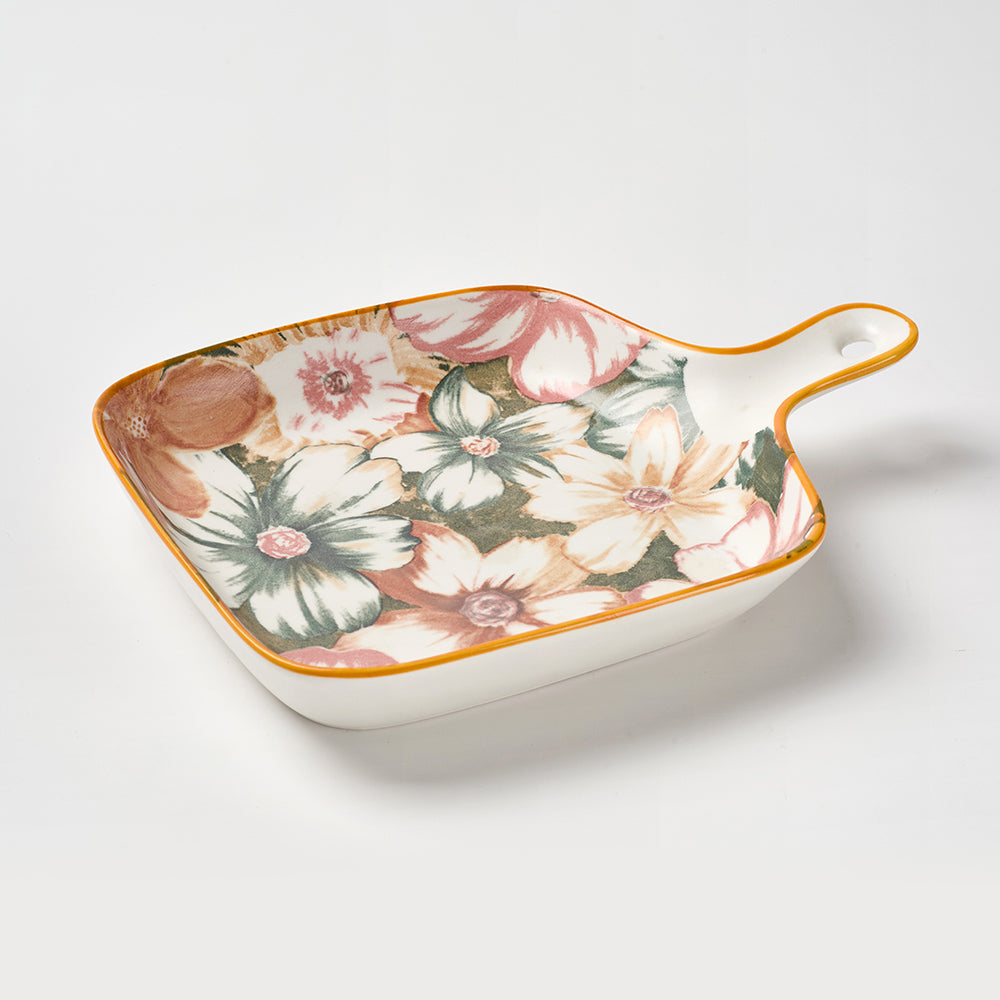 Vintage-Style Large Bloom Ceramic Serving Set