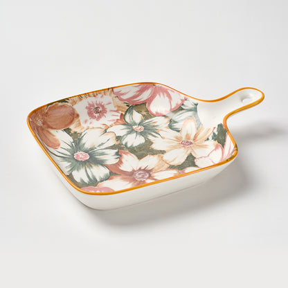 Vintage-Style Large Bloom Ceramic Serving Set