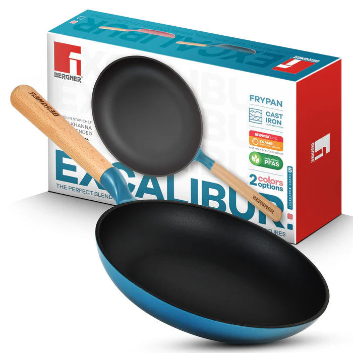 Excalibur Light Cast Iron Frypan | Induction & Gas Compatible