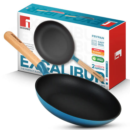Excalibur Light Cast Iron Frypan | Induction & Gas Compatible