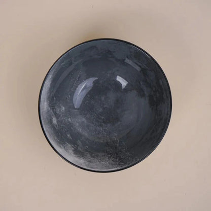 achiso Bruva 600 ml Grey Ceramic Bowls – Premium Serving Bowl Set of 2